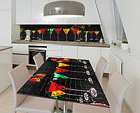 Наклейка 3Д виниловая на стол Zatarga «Коктейль Светофор» 650х1200 мм для домов, квартир, сто IN, код: 6443250