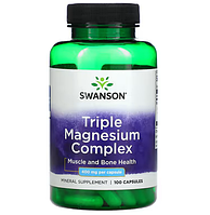 Тройной комплекс Магния Swanson Triple Magnesium Complex 400 мг, 100 шт.