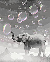 Картина по номерам BrushMe Мечтительный слон 40х50см BS53701 ET, код: 8265760