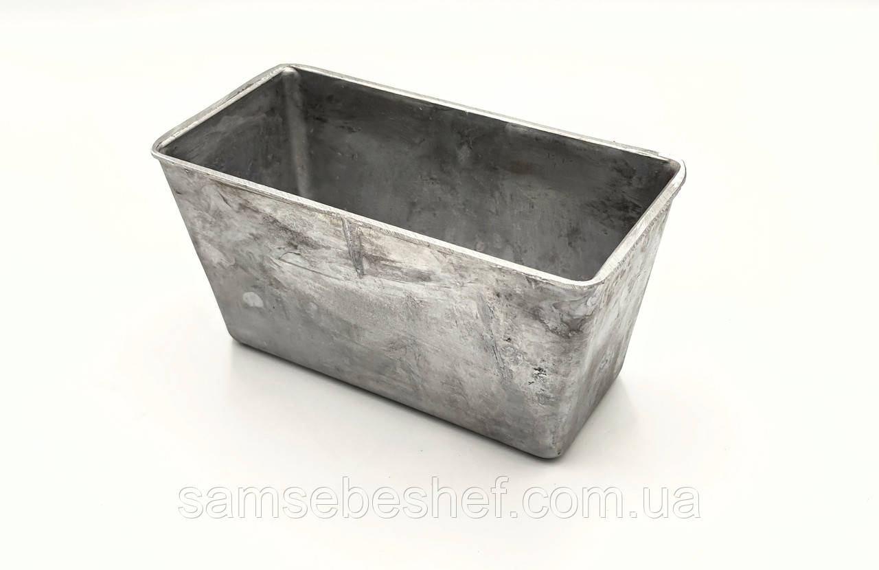Алюмінієва форма для хліба №7 Цегла посилена неполірована, фото 1