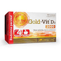 Витамин D для спорта Olimp Nutrition Gold-Vit D3 2000 Fast 120 Tabs ET, код: 7520463