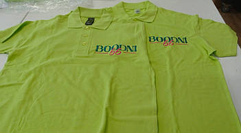 Салатове поло с вышивкой