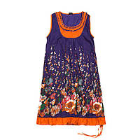 Платье Karma Брахма Коттон Размер M-L Фиолетовый Фон Цветочный Узор (20483) ET, код: 5552623