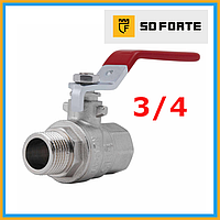 Кран кульовий SD FORTE 3/4 гайка/штуцер для води латунний з ручкою SF605W20