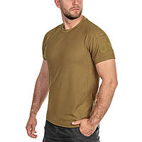 Футболка тактична Helikon-Tex Tactical T-shirt TopCool-Coyote, чоловіча військова термоактивна футболка койот