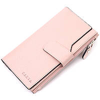 Вместительное женское портмоне из натуральной кожи KARYA 21335 Розовый ES, код: 8305684