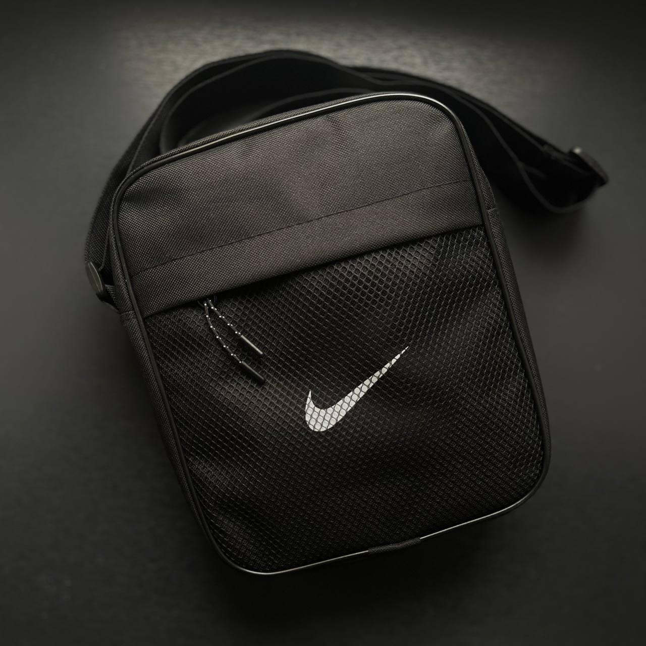 Чоловіча чорна сумка через плече, барсетка Nike, найк., фото 1