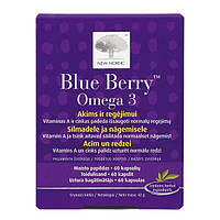 Комплекс для профилактики зрения New Nordic Blue Berry Omega 3 60 Caps ET, код: 8450866