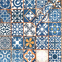 Самоклеющаяся пленка Sticker Wall SW-00000787 Винтажная синяя мозаика 0.45х10M IN, код: 7936329