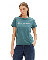 Футболка Women's Summer Blouse Short Sleeve 1041288-10697 Tom Tailor L Зеленый