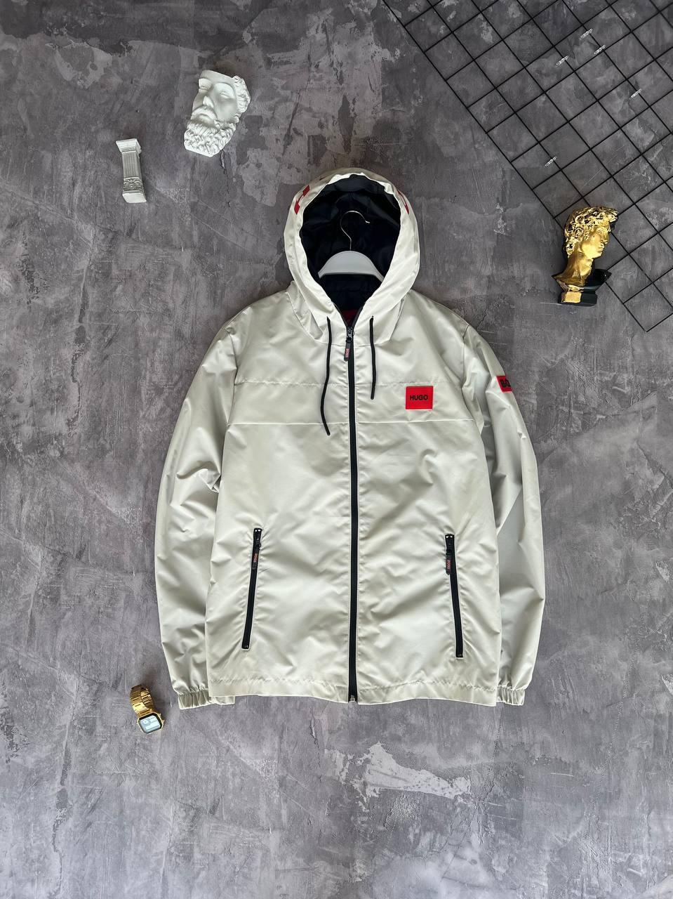 Чоловіча куртка вітровка HUGO BOSS M1857 сіра