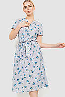 Платье с цветочным принтом серо-синий 230R006-22 Ager XL ET, код: 8385477