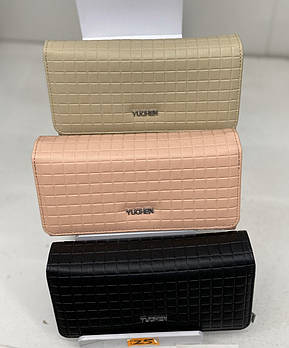 Гаманець жіночий стьобаний на блискавці в різних кольорах зі штучної шкіри Vi