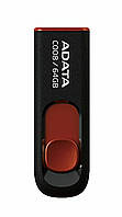 Flash A-DATA USB 2.0 C008 64Gb Black/Red inc trs