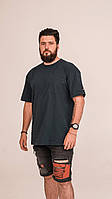 Мужская черная футболка без принтов Летняя спортивная футболка QAZ