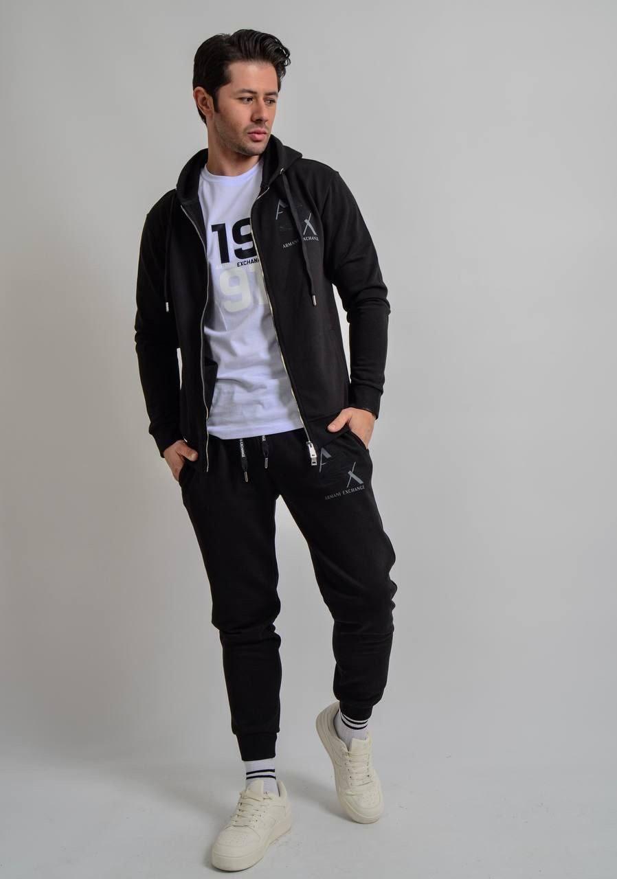 Чоловічий спортивний костюм Armani CK7789 чорний, фото 1
