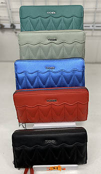 Гаманець жіночий стьобаний на блискавці в різних кольорах зі штучної шкіри Vi