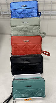 Гаманець жіночий прямокутний стьобаний на блискавці в різних кольорах зі штучної шкіри Vi