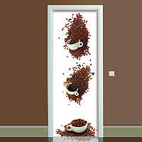 Наклейка на дверь Zatarga Кофейные чашки 650х2000 мм (Z180054 dv) MN, код: 1804463