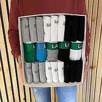 Подарунковий набір для чоловіків Lacoste з 5 трусів і 18 пар шкарпеток у фірмовій коробці QAZ