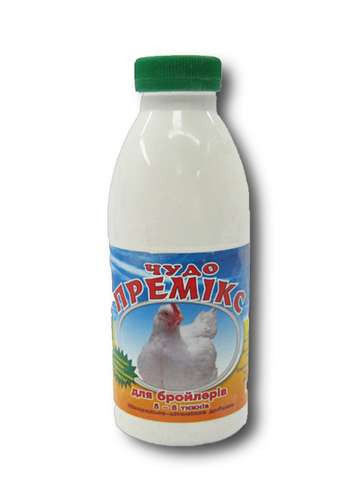 Премікс "Чудо" 1% для бройлерів 500 г (пляшка) кормова добавка