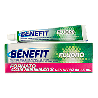 Зубная паста Benefit Fluoro с фтором 2*75 мл XN, код: 7723424
