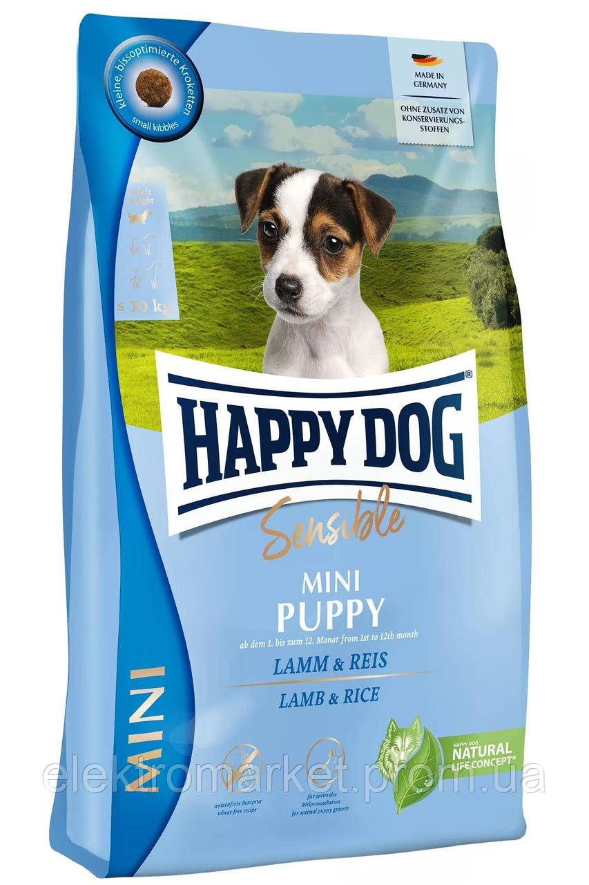 Сухой корм для щенков мелких пород весом до 10 кг Happy Dog Sensible Mini Puppy с бараниной и ET, код: 8220347 - фото 1 - id-p2164773014