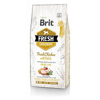Сухой корм для взрослых собак Brit Fresh Chicken Potato Healthy Growth 12 кг ET, код: 2652088