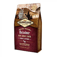 Корм для активных кошек Carnilove Energy Outdoor Raindeer 2 кг с олениной и кабаном ET, код: 6765886