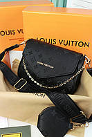 Модная черная женская сумочка louis vuitton multi pochette, маленькая сумка Луи Витон кросс боди для девушек