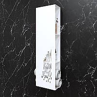 Полиця підвісна STATIC для ванної кімнати металева БІЛА (ЛОФТ) для лазневого приладдя