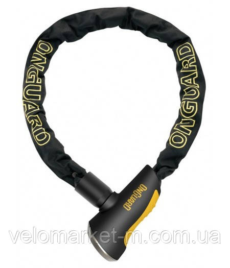 Замок Onguard Mastiff ланцюг 150cмx8мм посилений титаном +інтегрований замок 4 ключі +1с підсвіткою