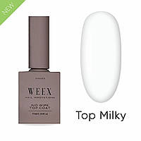 ТОП ДЛЯ ГЕЛЬ-ЛАКУ БЕЗ ЛИПКОГО ШАРУ МОЛОЧНИЙ WEEX MILKY NO WIPE TOP COAT 11 МЛ