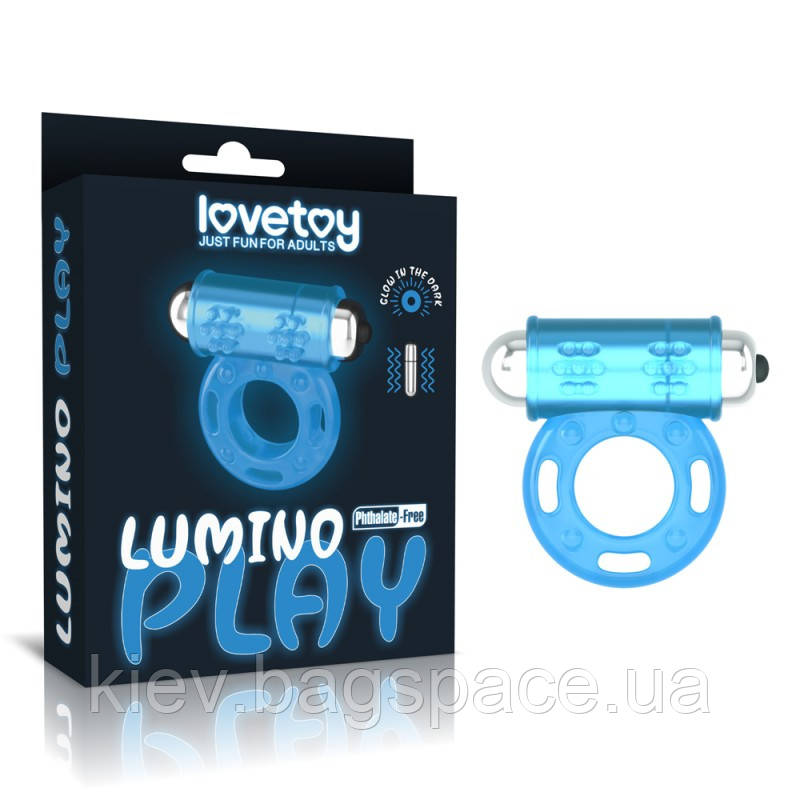 Вібраційне кільце для пінису світне Lovetoy Lumino Play Vibrating Penis Ring KB, код: 7823792