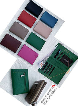 Гаманець жіночий прямокутний 13*9 см на блискавці в різних кольорах зі штучної шкіри Vi