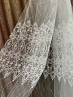 Тюль у кімнату з вишивкою