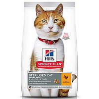 Сухой корм для стерилизованных котов Hill's Science Plan Sterilised Cat Young Adult с курицей ET, код: 7664475