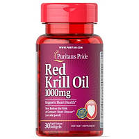 Масло криля Puritan's Pride Red Krill Oil 1000 mg 30 Softgels IX, код: 7517344