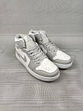 Кросівки Nike Air Jordan 1 Mid Light Smoke Gray Чоловічі 41-45, фото 4