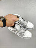 Кросівки Nike Air Jordan 1 Mid Light Smoke Gray Чоловічі 41-45, фото 8