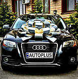 Бант на машину  LUX  1 метр (не картон) срібло, фото 2