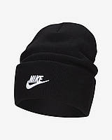 Шапка Nike Peak Tall Cuff Futura Beanie (FB6528-010) ONE SIZE Черный SM, код: 8247289