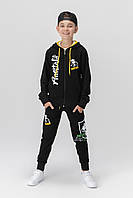 Спортивный костюм для мальчика (кофта, штаны) AZN 825 128 см Черный (2000989968597) KB, код: 8310044