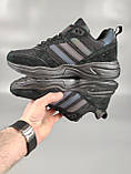 Чоловічі кросівки Adidas Y3WXS Neon Black, фото 2