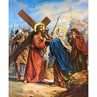 Алмазная вышивка набор Иисус встречает свою Матерь 40х50 DM-447