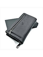 Чоловічий шкіряний клатч-гаманець Weatro 21,5 х 11,5 х 3,5 см Чорний wtro-1-162-99А KB, код: 7572725