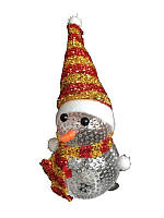 Фигурка светящийся снеговик LED ABC желто-красный KB, код: 7721630