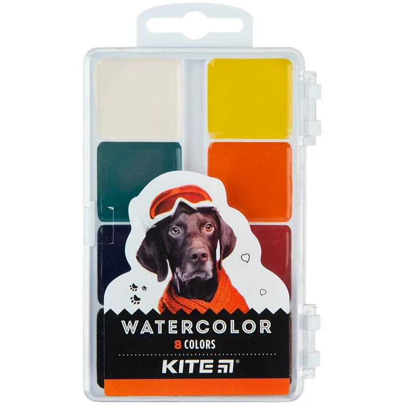 Фарби акварельні Kite Dogs 8 кольорів K23-065