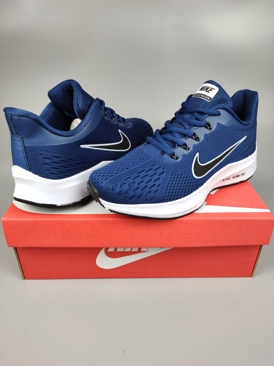 Кросівки чоловічі Nike Running Flygnit Blue сітка весна літо