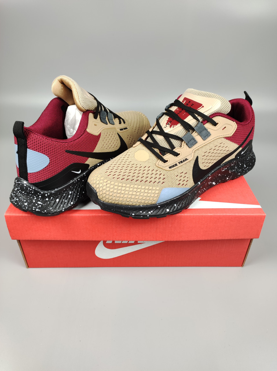 Кросівки чоловічі Nike Pegasus Trail 3 Navy Beige Wine сітка весна літо